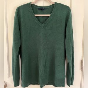 ❄️Basic editions Grandpa Forest Green Acrylic V Neck Sweater Size XXL
